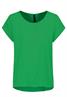 DOB Bluse, Rundhals mit PipingSchultern, angeschnittene Ärmel, runder Saum,RT länger als VT bright green