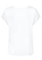 DOB Bluse, Rundhals mit PipingSchultern, angeschnittene Ärmel, runder Saum,RT länger als VT white