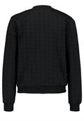 DOB Bomberjacke in jacquard sweat,langarm,Rippbündchen+Stehkragen black