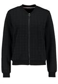 DOB Bomberjacke in jacquard sweat,langarm,Rippbündchen+Stehkragen black