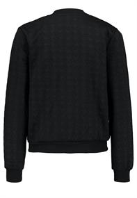 DOB Bomberjacke in jacquard sweat,langarm,Rippbündchen+Stehkragen black
