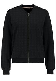 DOB Bomberjacke in jacquard sweat,langarm,Rippbündchen+Stehkragen black