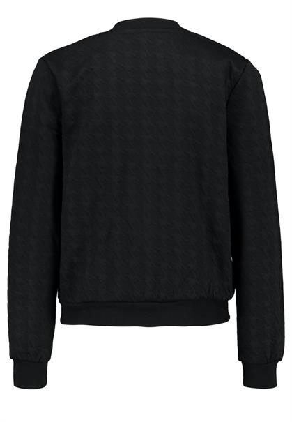 DOB Bomberjacke in jacquard sweat,langarm,Rippbündchen+Stehkragen black