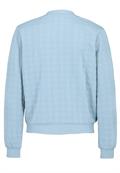 DOB Bomberjacke in jacquard sweat,langarm,Rippbündchen+Stehkragen sky grey blue