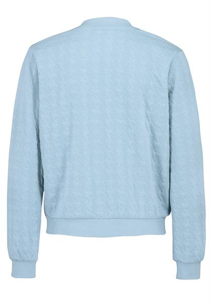 DOB Bomberjacke in jacquard sweat,langarm,Rippbündchen+Stehkragen sky grey blue