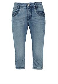 DOB Capri,5-pocket, O-shape, Schlitz am Saum,Zip fly, Abnäher an Vorderhose,Gesäßtaschen mit Mehrfac middle blue denim