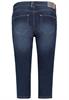 DOB Capri, push up, kleineAbnäher an vorderen Taschen, zip fly,herzförmige Passe dark blue denim