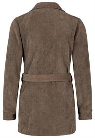 DOB Cord-Jacke, langarm, Kragen, Knopfleiste, aufgesetzte Taschen, Gürtel brown