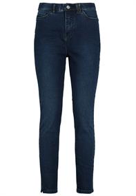 DOB Jeans,push up, skinny,5-pocket, Schlitz am Saum dark blue - black denim d213