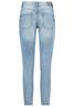 DOB Jeans, skinny, 5-pocket, Reißverschluss-schlitz, runde push up Passe, Abnäher hinten,aufgesetzte blau