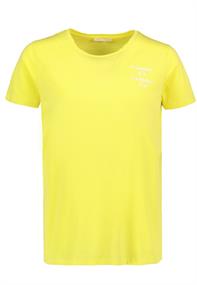 DOB Shirt, kurzarm, gerader Schnitt, Rundhals mit pipingprint: "french" light citrus yellow