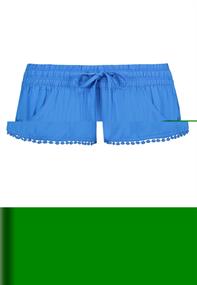DOB Shorts, elastischer Bund mitBindeband , Pommelborte am Saum, Tascheingriffe vorn major blue