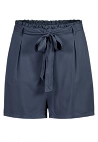 DOB Shorts, elastischer Bund mitBindeband , schräge Eingriffstaschen, Falten navy