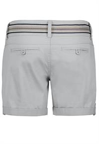 DOB Shorts, mit Aufschlag, schrägeEingriffstasche, breiter Bund mit Gürtel,Paspeltaschen hinten dawn grey