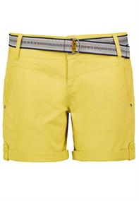 DOB Shorts, mit Aufschlag, schrägeEingriffstasche, breiter Bund mit Gürtel,Paspeltaschen hinten sunflower yellow