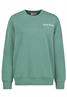 DOB Sweat, oversize fit, langarm, Rundhals +Saum+Ärmelsaum mit Ripp-Blende, grosserDruck auf Rücktei grün