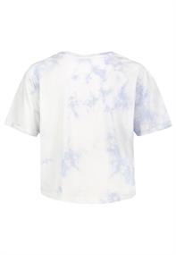 DOB T-Shirt, Batik, kurzarm, Rundhals mit Ripp-Blende, Aufschlag am Ärmel, kurze Länge skyway blue