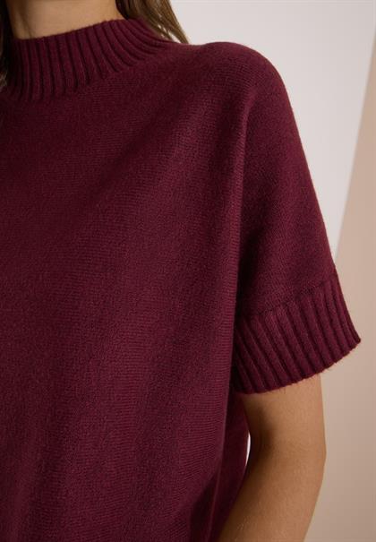 Dolman Pullover mit Turtle Neck red wine