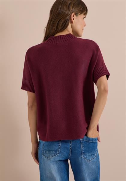 Dolman Pullover mit Turtle Neck red wine