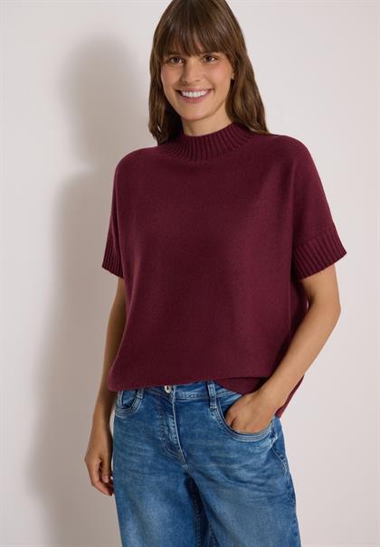 Dolman Pullover mit Turtle Neck red wine
