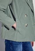 Doppelreihiger Trenchcoat mint green