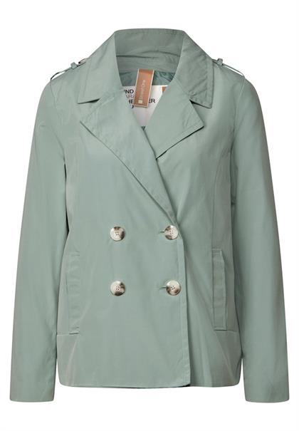 Doppelreihiger Trenchcoat mint green