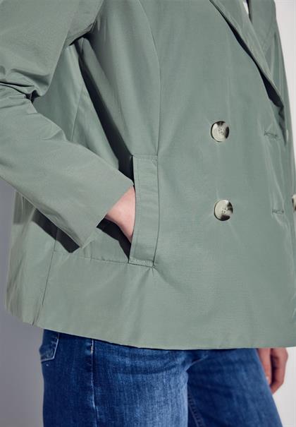Doppelreihiger Trenchcoat mint green