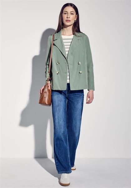 Doppelreihiger Trenchcoat mint green