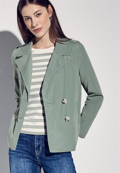 Doppelreihiger Trenchcoat mint green