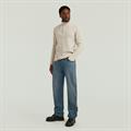 Double collar half zip knit whitebait