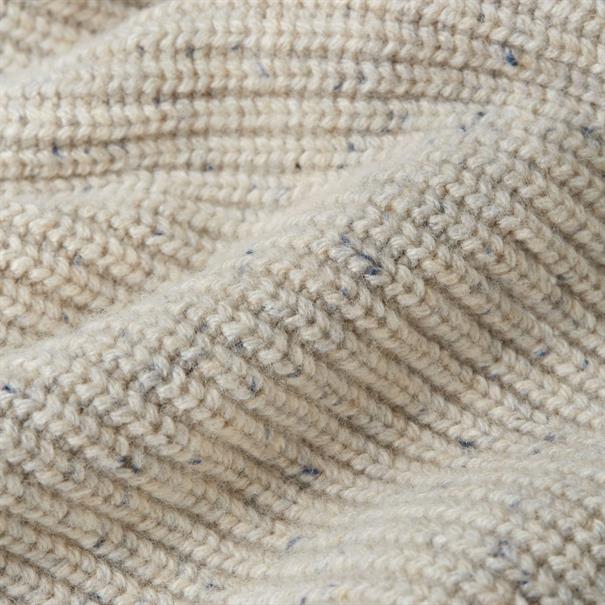 Double collar half zip knit whitebait