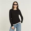 Double layer r t l\s wmn dk black