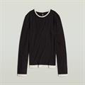 Double layer r t l\s wmn dk black