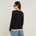 Double layer r t l\s wmn dk black