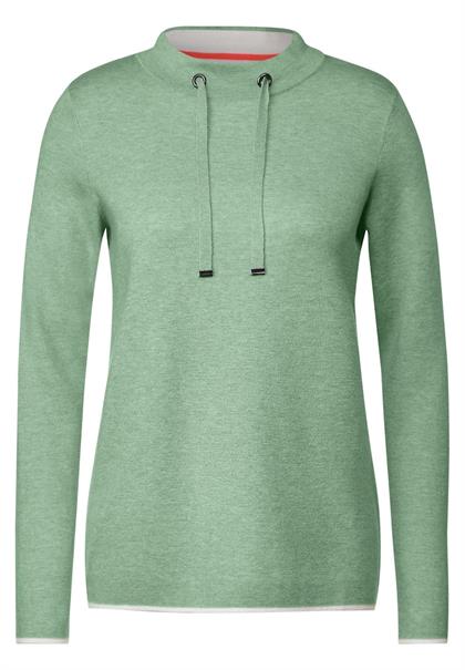 Doubleface Pullover clear sage green melange