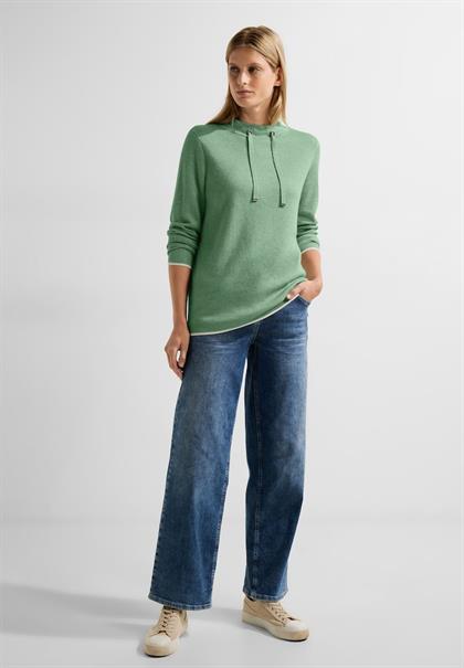 Doubleface Pullover clear sage green melange