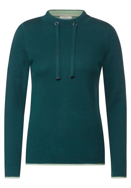 Doubleface Pullover deep lake green