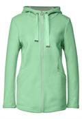 Doubleface Sweatjacke light brisk green