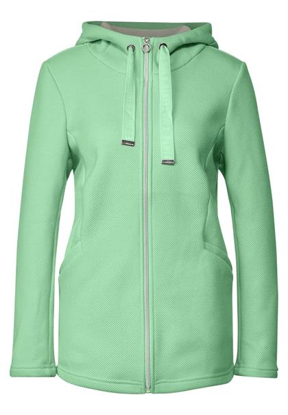 Doubleface Sweatjacke light brisk green