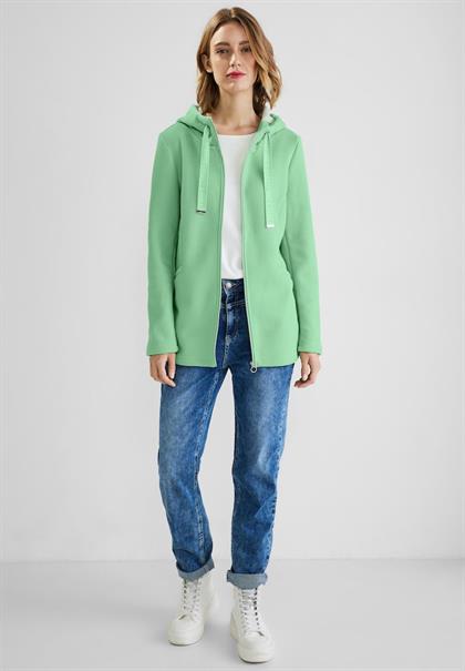 Doubleface Sweatjacke light brisk green