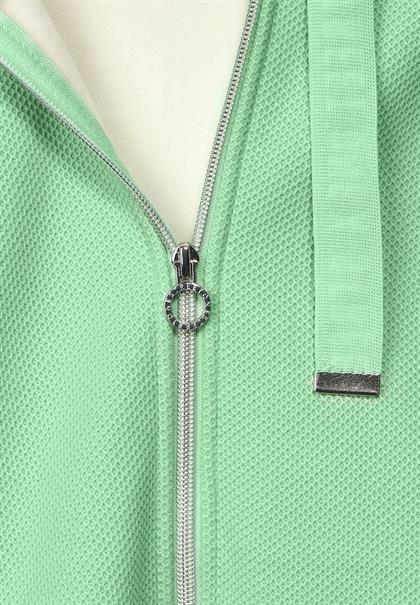 Doubleface Sweatjacke light brisk green