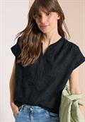 Dropped Shoulder Bluse mit Embroidery palm breeze green