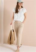Dropped Shoulder Bluse mit Embroidery vanilla white