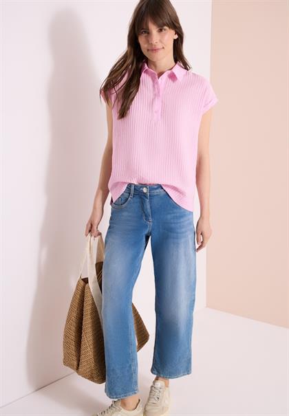 Dropped Shoulder Bluse mit Struktur light blush rose