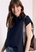 Dropped Shoulder Bluse mit Struktur universal blue