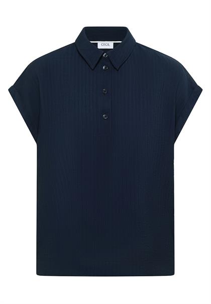 Dropped Shoulder Bluse mit Struktur universal blue