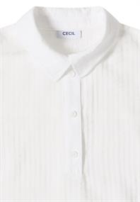Dropped Shoulder Bluse mit Struktur vanilla white