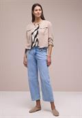 Dropped Shoulder Bluse mit Tapedetails espresso brown