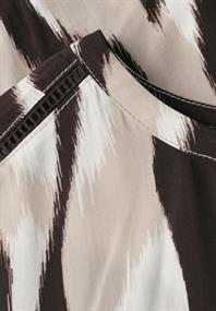 Dropped Shoulder Bluse mit Tapedetails espresso brown