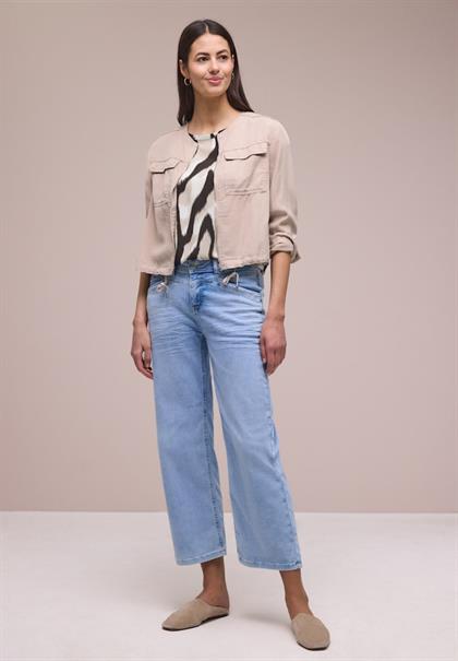 Dropped Shoulder Bluse mit Tapedetails espresso brown